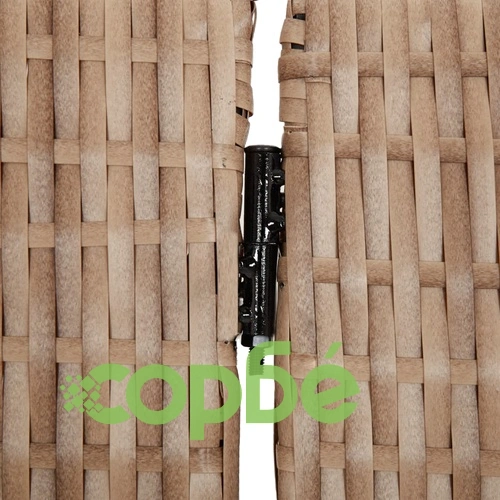 Параван за стая, 3 панела, бежов, полиратан ➤ топ цена ➤ sorbe.bg