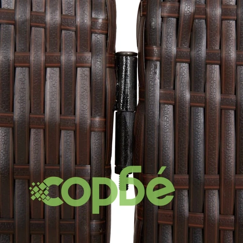 Параван за стая, 4 панела, кафяв, полиратан ➤ топ цена ➤ sorbe.bg