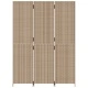 Параван за стая, 3 панела, бежов, полиратан