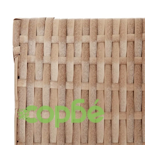 Параван за стая, 5 панела, бежов, полиратан ➤ топ цена ➤ sorbe.bg