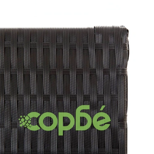 Параван за стая, 6 панела, черен, полиратан ➤ топ цена ➤ sorbe.bg