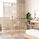 Параван за стая, 3 панела, бежов, полиратан