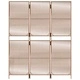 Параван за стая, 3 панела, бежов, полиратан