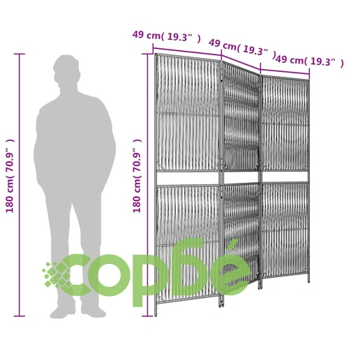 Параван за стая, 3 панела, бежов, полиратан ➤ топ цена ➤ sorbe.bg