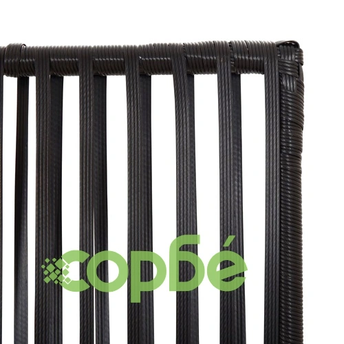 Параван за стая, 5 панела, черен, полиратан ➤ топ цена ➤ sorbe.bg