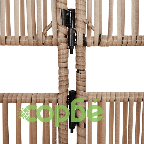 Параван за стая, 5 панела, бежов, полиратан ➤ топ цена ➤ sorbe.bg