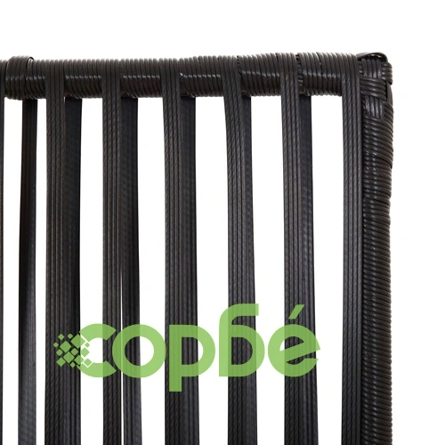 Параван за стая, 4 панела, черен, полиратан ➤ топ цена ➤ sorbe.bg