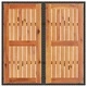 Градинска маса с плот от акация, черно, 80x80x75 см, полиратан