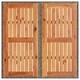Градинска маса с плот от акация, сиво, 80x80x75 см, полиратан