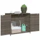 Градински шкаф за съхранение, сив, 83x45x76 см, полиратан