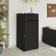 Градински шкаф за съхранение, черен, 55x55x111 см, полиратан
