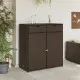 Градински шкаф за съхранение, кафяв, 105x55x113 см, полиратан