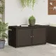 Градински шкаф за съхранение, кафяв, 110x55x60,5 см, полиратан