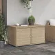 Градински шкаф за съхранение, бежов, 110x55x60,5 см, полиратан
