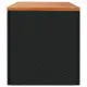 Външна кутия за съхранение черна 220x50x54 см PE ратан акация