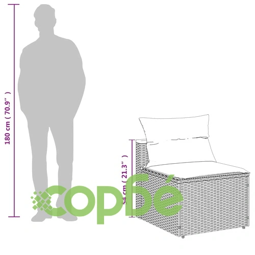 Външни кресла без подлакътник възглавници 2 бр черен полиратан ➤ топ цена ➤ sorbe.bg