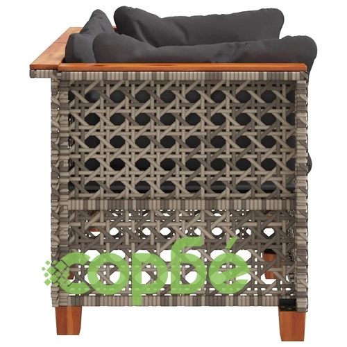 Градински дивани ъглови с възглавници 2 бр сиви полиратан ➤ топ цена ➤ sorbe.bg