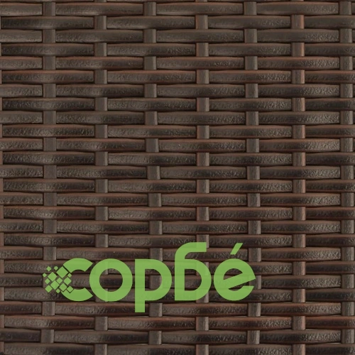 2-местен градински диван със сенник и табуретки кафяв полиратан ➤ топ цена ➤ sorbe.bg