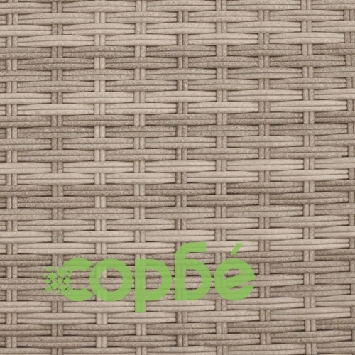 Двуместен градински диван с табуретки, светлосив, полиратан ➤ топ цена ➤ sorbe.bg