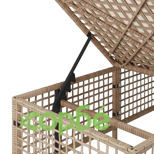 Ъглов градински комплект с възглавници 3 части бежов полиратан ➤ топ цена ➤ sorbe.bg