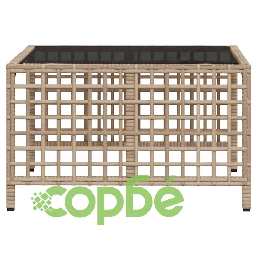 Ъглов градински комплект с възглавници 3 части бежов полиратан ➤ топ цена ➤ sorbe.bg