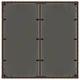 Градинска маса със стъклен плот кафява 90x90x75 см полиратан