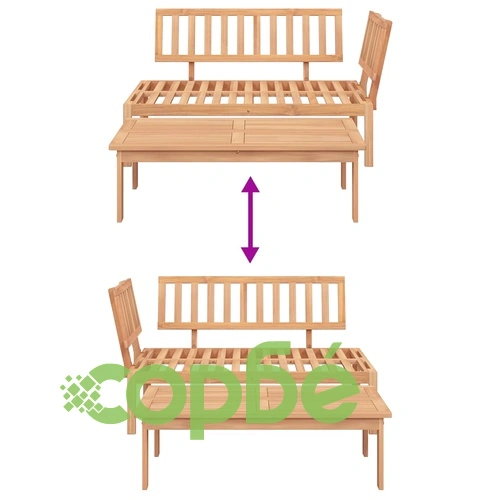 Градински диван от палети, 2 части, акация масив ➤ топ цена ➤ sorbe.bg