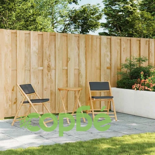 Сгъваеми бистро столове 2 бр тъмносиви възглавници бамбук ➤ топ цена ➤ sorbe.bg