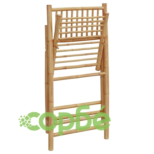 Сгъваеми бистро столове 2 бр тъмносиви възглавници бамбук ➤ топ цена ➤ sorbe.bg