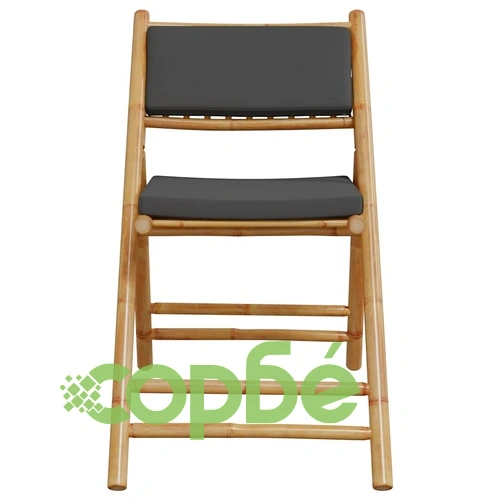 Сгъваем бистро комплект от 3 части тъмносиви възглавници бамбук ➤ топ цена ➤ sorbe.bg