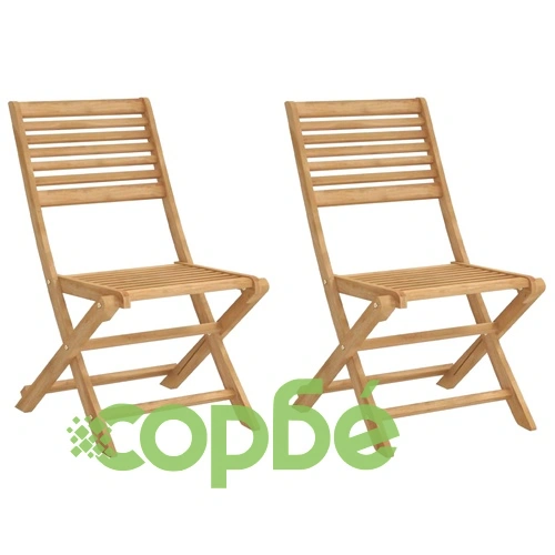 Сгъваеми градински столове 2 бр 48,5x61,5x87 см акация масив ➤ топ цена ➤ sorbe.bg