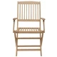 Сгъваеми градински столове, 4 бр, 57,5x54,5x90 см, акация масив