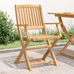 Сгъваеми градински столове, 4 бр, 57,5x54,5x90 см, акация масив