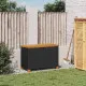 Градинска кутия за съхранение черна 80x40x48 см PE ратан акация