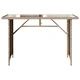 Градински комплект с възглавници, 2 части, бежов полиратан