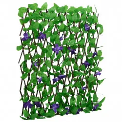 Решетка от изкуствен бръшлян разширяема 5 бр зелена 180x70 см
