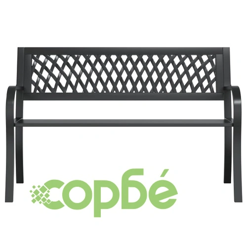 Градинска пейка, черна, 120 см, стомана ➤ топ цена ➤ sorbe.bg