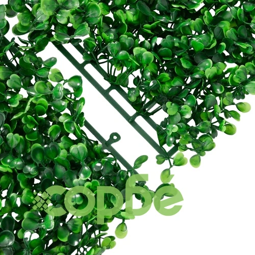 Ограда от изкуствени храстови листа 24 бр зелено 50x50 см ➤ топ цена ➤ sorbe.bg