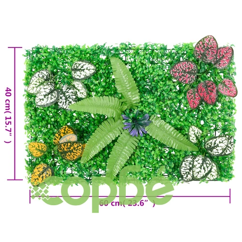Ограда от изкуствени растения 24 бр зелена 40x60 см ➤ топ цена ➤ sorbe.bg