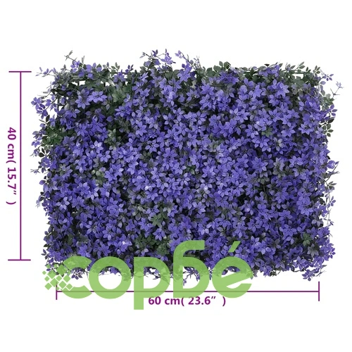 Ограда от изкуствени листа 24 бр лилаво 40x60 см ➤ топ цена ➤ sorbe.bg