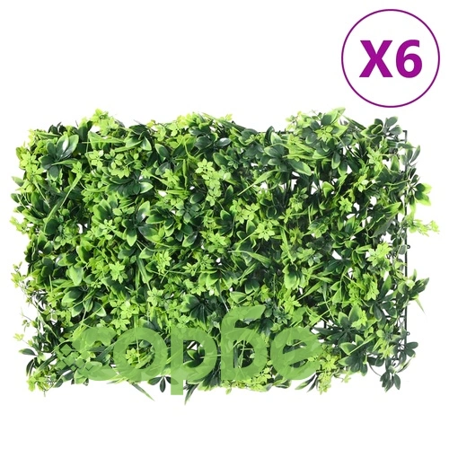 Ограда от изкуствени листа 6 бр зелена 40x60 см ➤ топ цена ➤ sorbe.bg