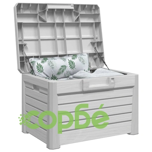 Градинска ракла, сив, 73x50,5x46,5 см, полипропилен ➤ топ цена ➤ sorbe.bg