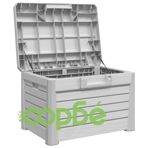 Градинска ракла, сив, 73x50,5x46,5 см, полипропилен ➤ топ цена ➤ sorbe.bg