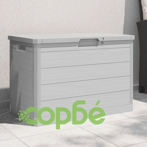 Градинска ракла, сив, 77,5x44,5x53 см, полипропилен ➤ топ цена ➤ sorbe.bg