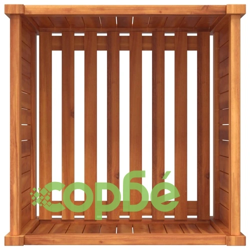 Градинска кашпа с вложка 50x50x50 см масивна акация ➤ топ цена ➤ sorbe.bg