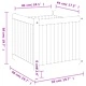 Градинска кашпа с вложка 50x50x50 см масивна акация