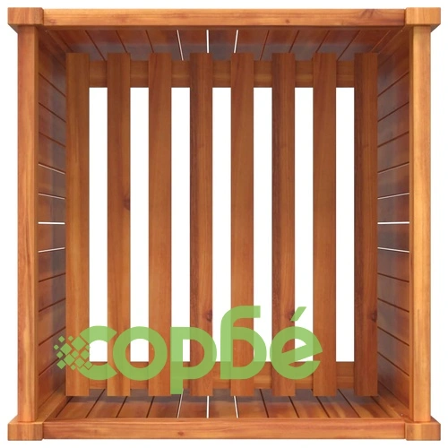 Градинска кашпа с вложка 50x50x75 см масивна акация ➤ топ цена ➤ sorbe.bg
