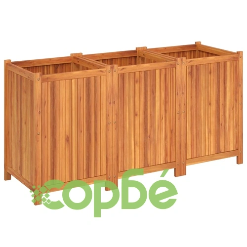 Градинска кашпа с вложка 150x50x75 см масивна акация ➤ топ цена ➤ sorbe.bg