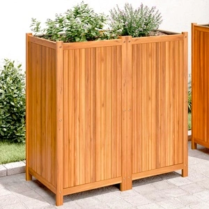 Градинска кашпа с вложка 100x50x100 см масивна акация