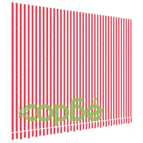Резервно платнище за тенти, червено-бели ленти, 4x3 м ➤ топ цена ➤ sorbe.bg